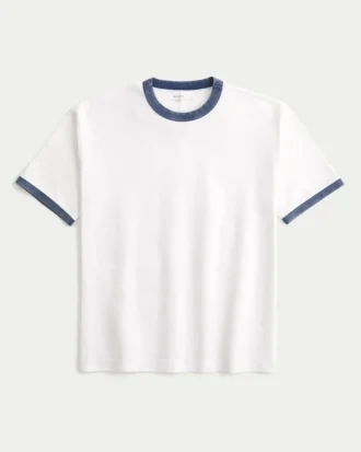 Camiseta de algodón grueso y corte cuadrado
