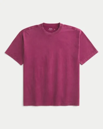 Camiseta de algodón grueso y corte cuadrado