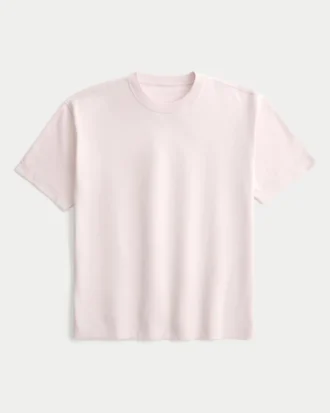 Camiseta de algodón grueso y corte cuadrado