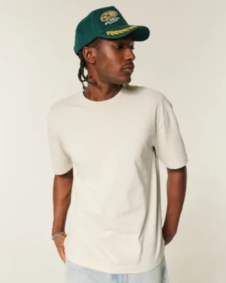 Camiseta de algodón grueso y corte cuadrado