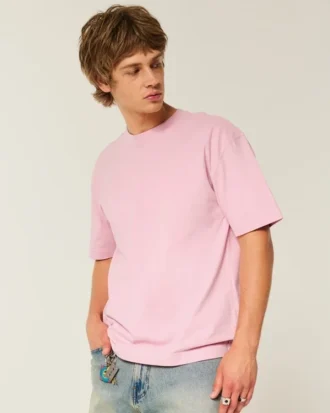 Camiseta de algodón grueso y corte cuadrado