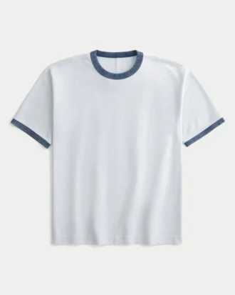 Camiseta de algodón grueso y corte cuadrado
