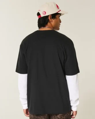 Camiseta de algodón grueso y corte cuadrado