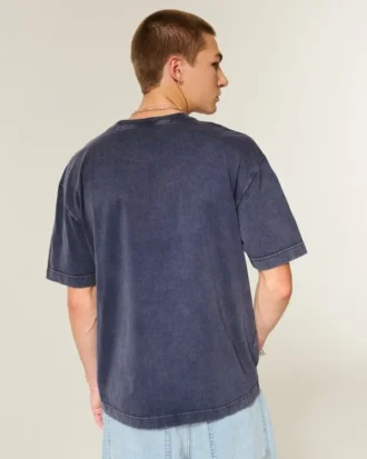 Camiseta de algodón grueso y corte cuadrado