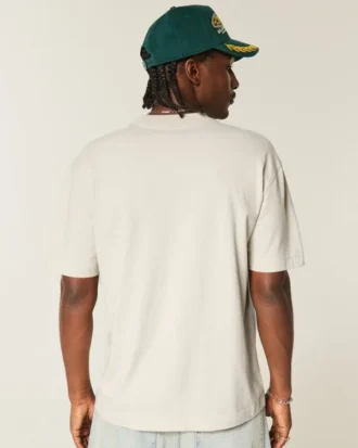 Camiseta de algodón grueso y corte cuadrado