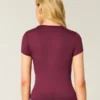 Camiseta de bebé con cuello redondo, tejido elástico suave y sin costuras