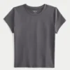Camiseta de bebé con cuello redondo, tejido elástico suave y sin costuras