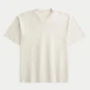 Camiseta de cuello redondo con efecto flameado