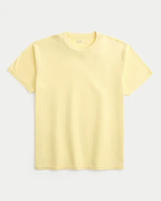 Camiseta de cuello redondo lavada y holgada.