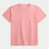 Camiseta de cuello redondo lavada y holgada.