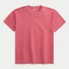 Camiseta de cuello redondo lavada y holgada.