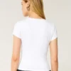 Camiseta de cuello redondo para bebé de tejido elástico suave sin costuras