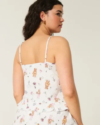 Camiseta de dormir con volantes de seersucker