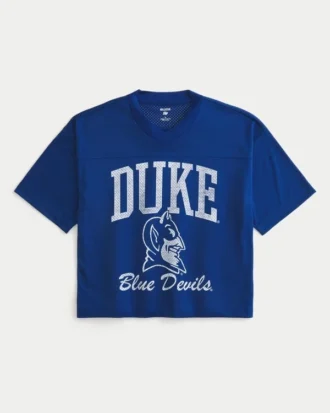 Camiseta de fútbol americano con gráfico de los Blue Devils de la Universidad de Duke