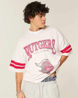 Camiseta de fútbol americano con gráfico de los Scarlet Knights de la Universidad de Rutgers