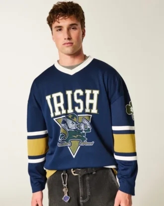 Camiseta de hockey con estampado de los Fighting Irish de la Universidad de Notre Dame