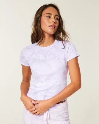 Camiseta de manga corta con estampado de camuflaje