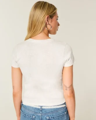 Camiseta de manga corta con estampado de cierva
