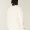 Camiseta de manga larga con cuello redondo y tejido térmico relajado