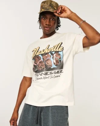 Camiseta gráfica Boxy Cotton Nashville Tennessee