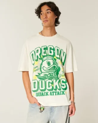 Camiseta gráfica Boxy de los Ducks de la Universidad de Oregón