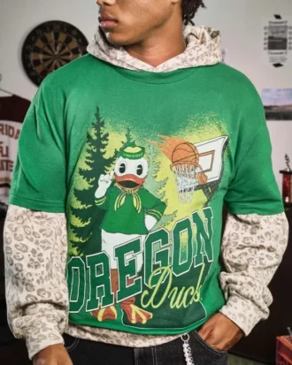 Camiseta gráfica Boxy de los Ducks de la Universidad de Oregón