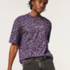 Camiseta gráfica brillante de peso pesado Hollister x Taco Bell Boxy