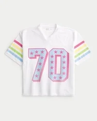 Camiseta gráfica corta y cuadrada