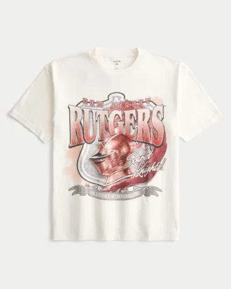 Camiseta gráfica cuadrada de la Universidad de Rutgers