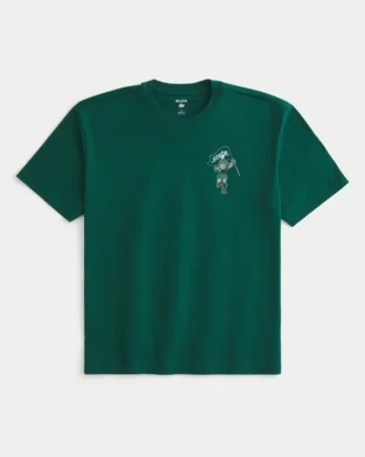Camiseta gráfica cuadrada de la Universidad Estatal de Michigan