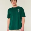 Camiseta gráfica cuadrada de la Universidad Estatal de Michigan
