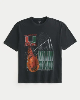 Camiseta gráfica cuadrada de los Miami Hurricanes