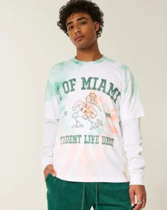 Camiseta gráfica cuadrada de los Miami Hurricanes
