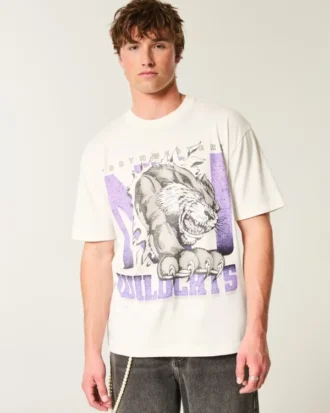 Camiseta gráfica cuadrada de los Wildcats de la Universidad Northwestern