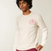 Camiseta gráfica de manga larga con capas y cabeza de lobo