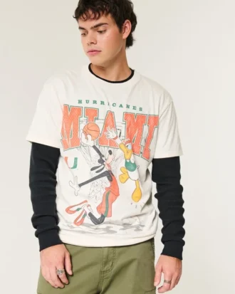 Camiseta gráfica Disney Miami Hurricanes de corte holgado