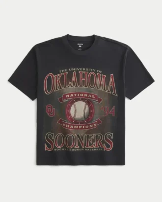 Camiseta gráfica holgada de los Sooners de la Universidad de Oklahoma
