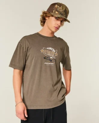 Camiseta gráfica McLaren de algodón cuadrada