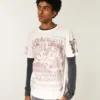 Camiseta gráfica mixta relajada