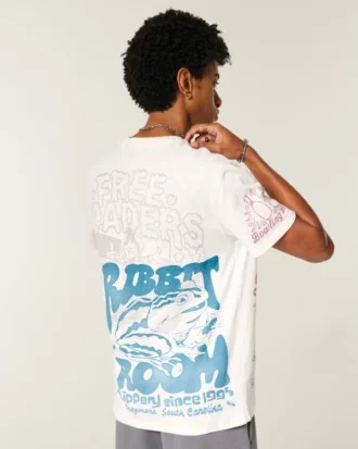 Camiseta gráfica mixta relajada