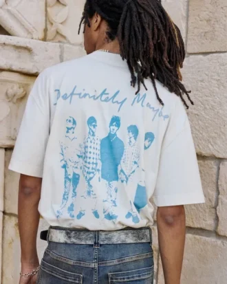 Camiseta gráfica Oasis de corte cuadrado y tejido grueso