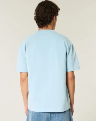 Camiseta gráfica Oasis de corte cuadrado y tejido grueso