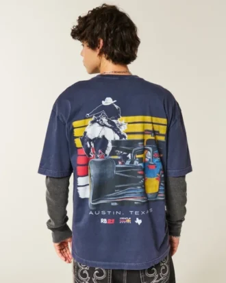 Camiseta gráfica Oracle Red Bull Racing de corte cuadrado