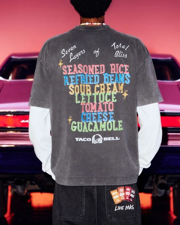 Camiseta gráfica oversize de Hollister x Taco Bell
