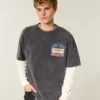 Camiseta gráfica oversize de Hollister x Taco Bell