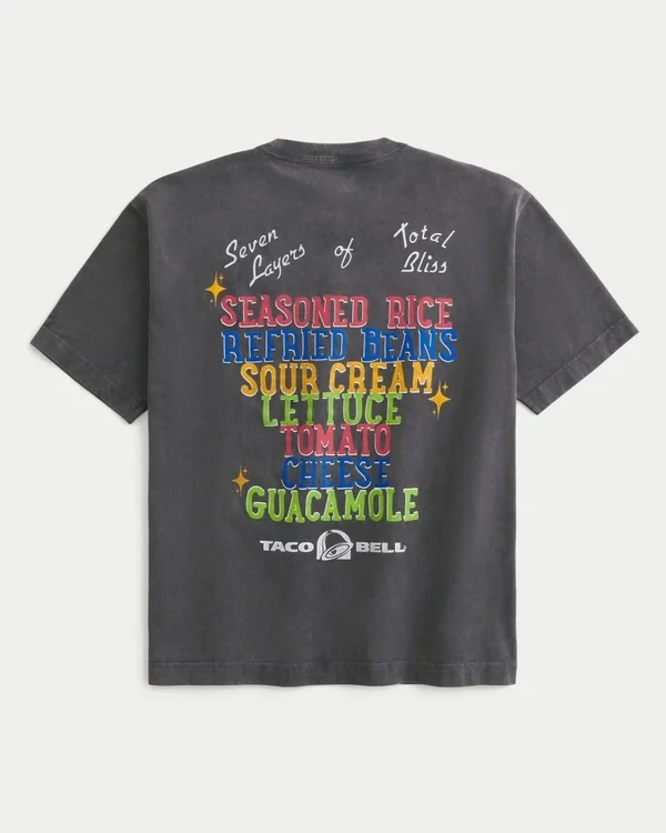 Camiseta gráfica oversize de Hollister x Taco Bell