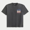 Camiseta gráfica oversize de Hollister x Taco Bell