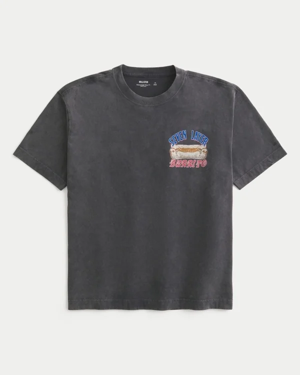 Camiseta gráfica oversize de Hollister x Taco Bell