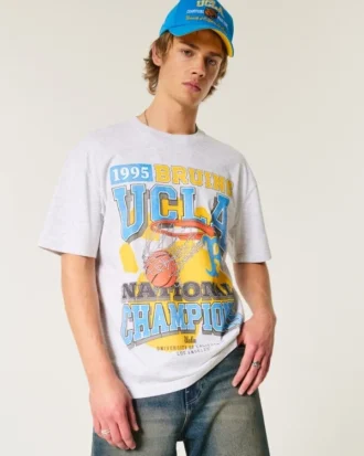 Camiseta gráfica UCLA Bruins de corte cuadrado