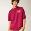 Camiseta holgada de algodón con estampado Shady Pine Motel